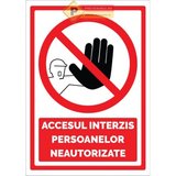 Indicatoare de securitate persoana neautorizata